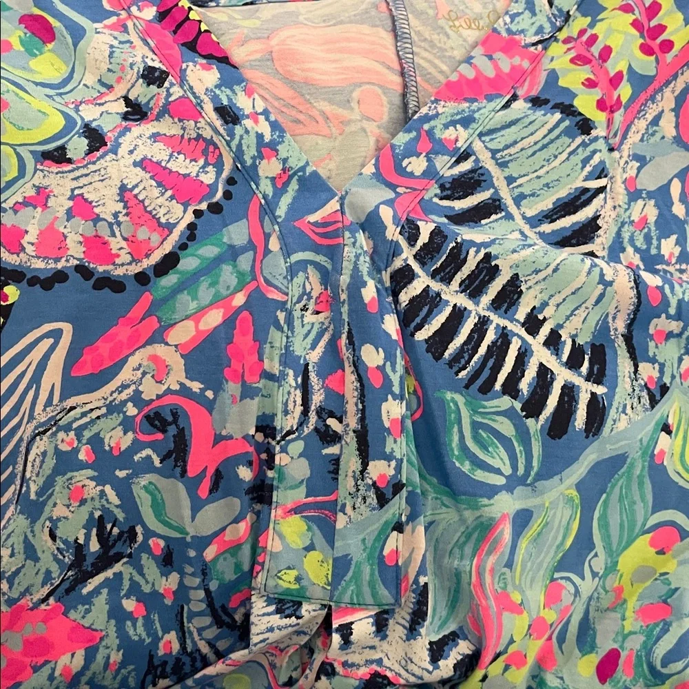 Lilly Pulitzer Amina Dress Fantasy Garden Size Medium - Picture 6 of 8